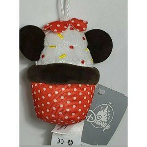 Disney Store Minnie Mouse Cupcake  Micro Plush 4 1/2" ornament mini stuff toy